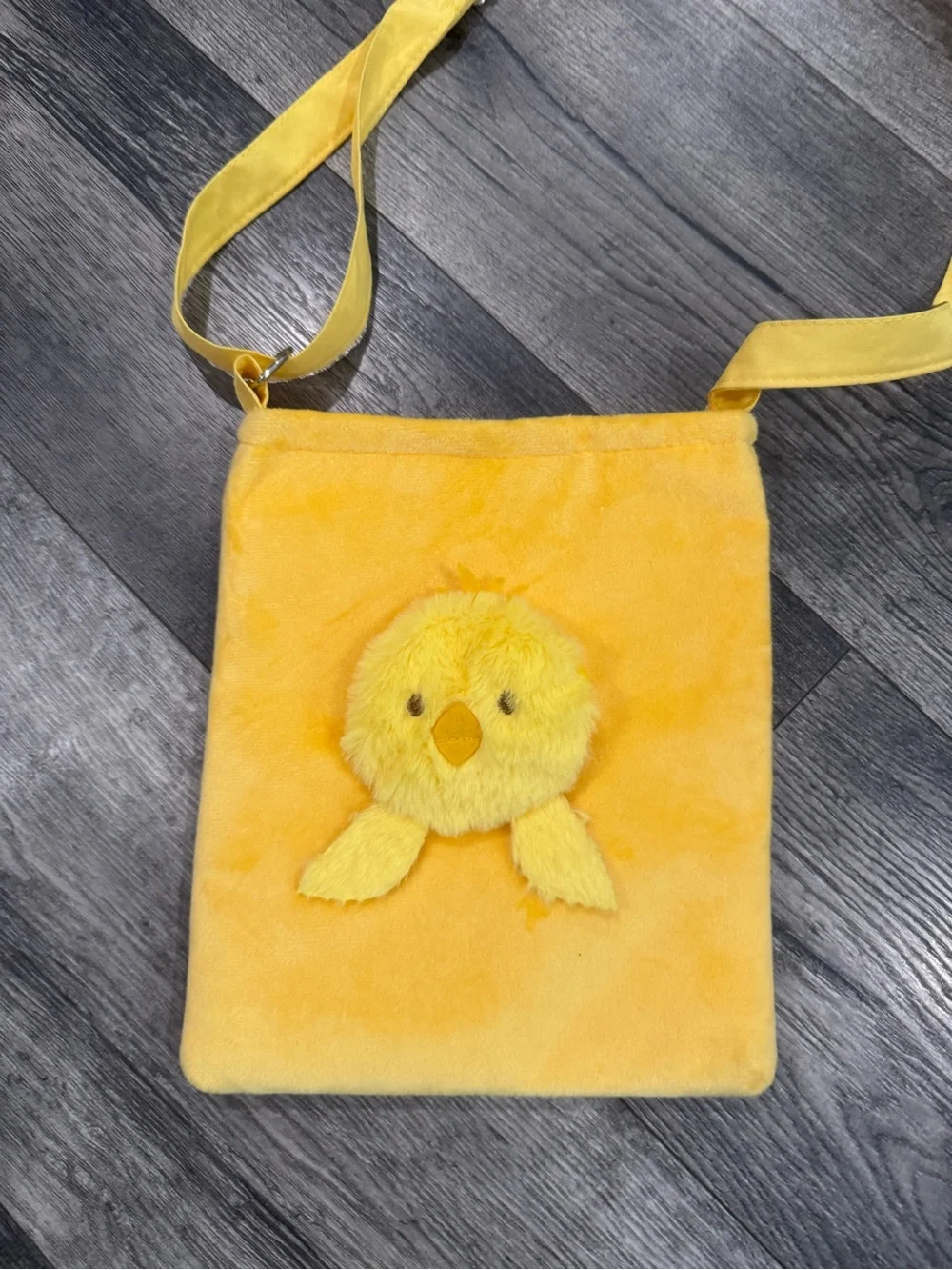 Kids Plush Yellow Chick Crossbody Bag